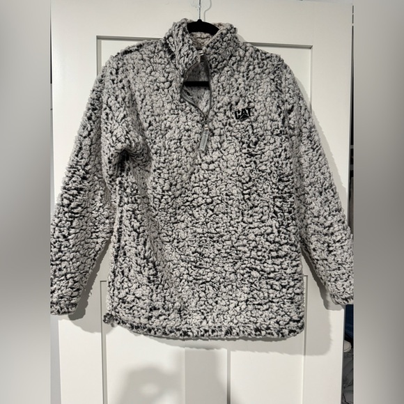 J. America Cream and Gray Sherpa Jacket - Picture 1 of 3